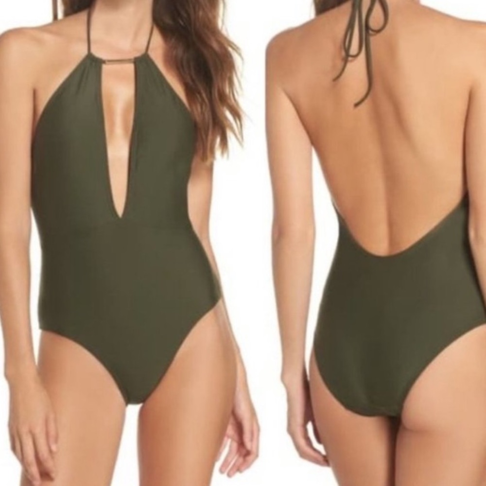 NWT Ted Baker one-piece swimsuit--olive green